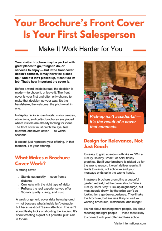 Your brochure's front cover guide